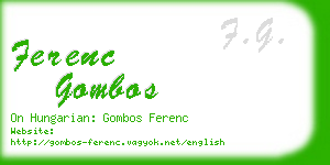 ferenc gombos business card